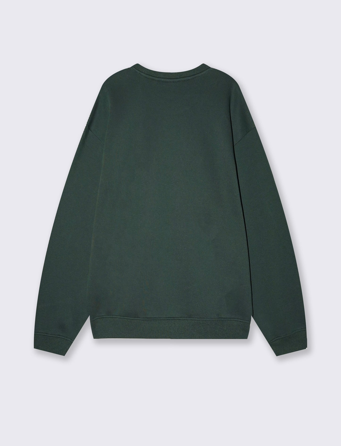 Crewneck sweatshirt with embroidery and applique - Green