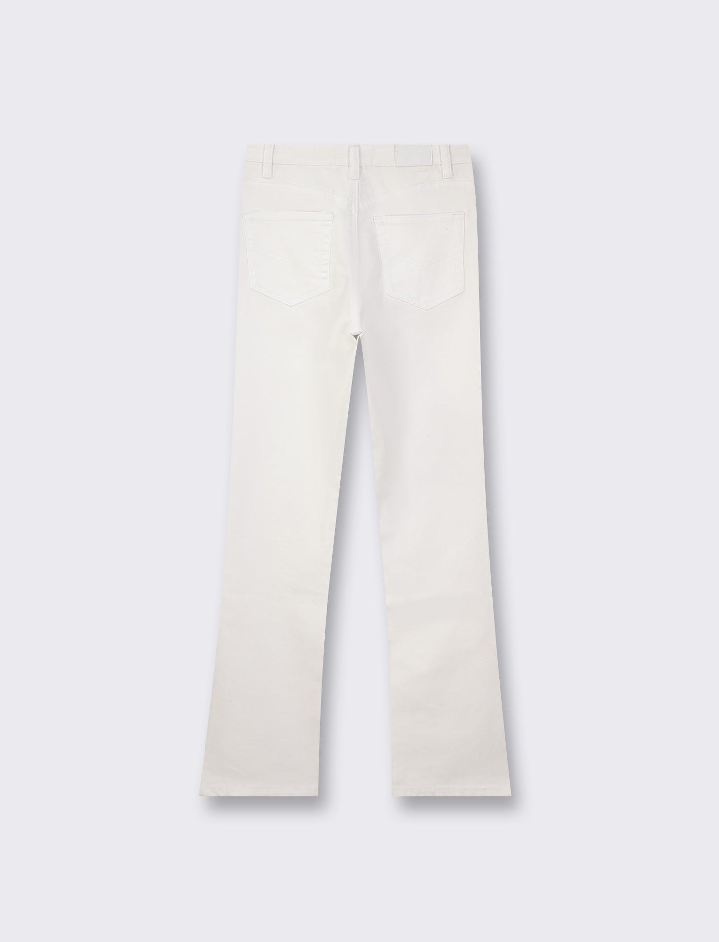 Pantalone skinny cinque tasche high waist gamba dritta - Bianco