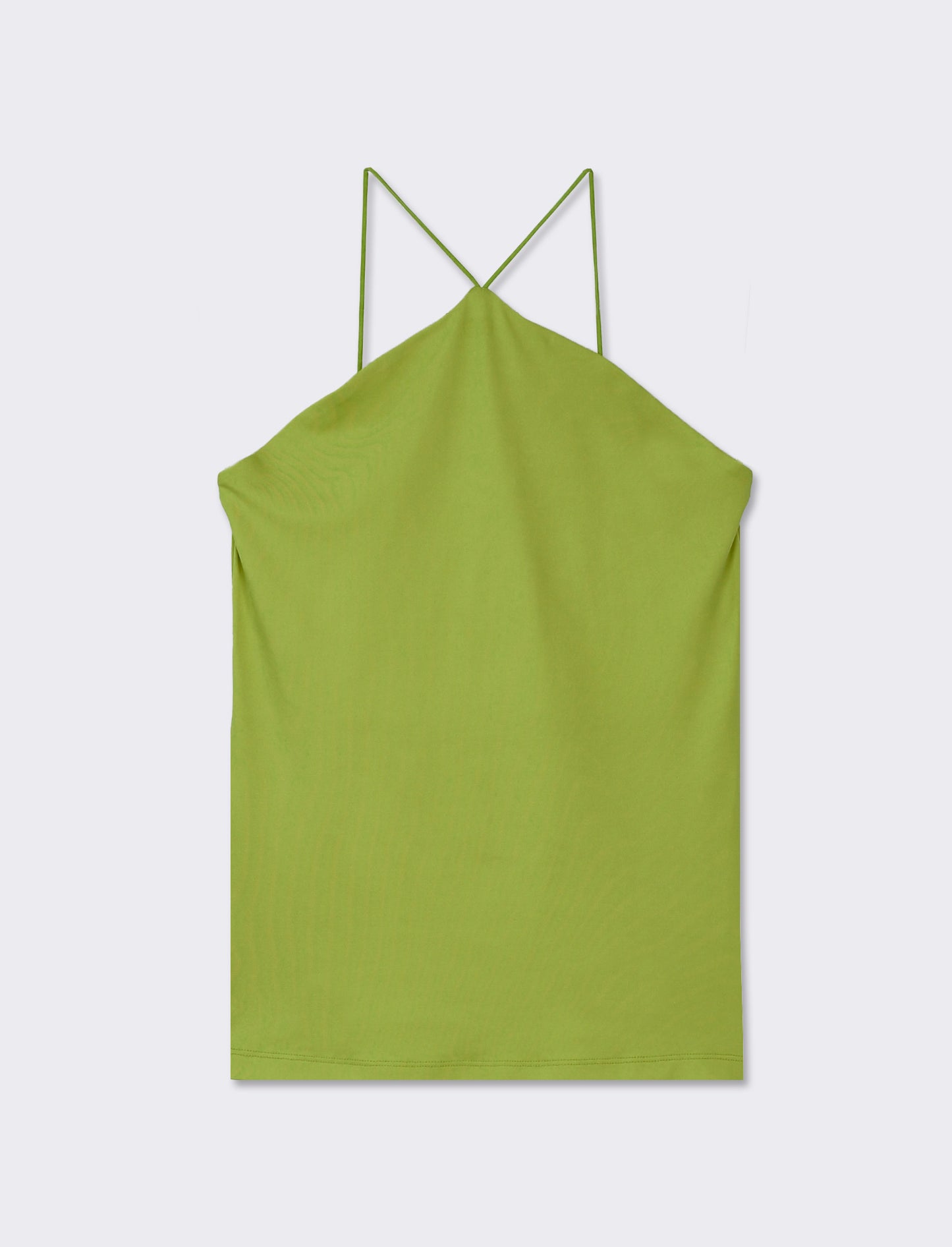 Top in tessuto elastico con bretelle incrociate sul davanti - Verde pistacchio