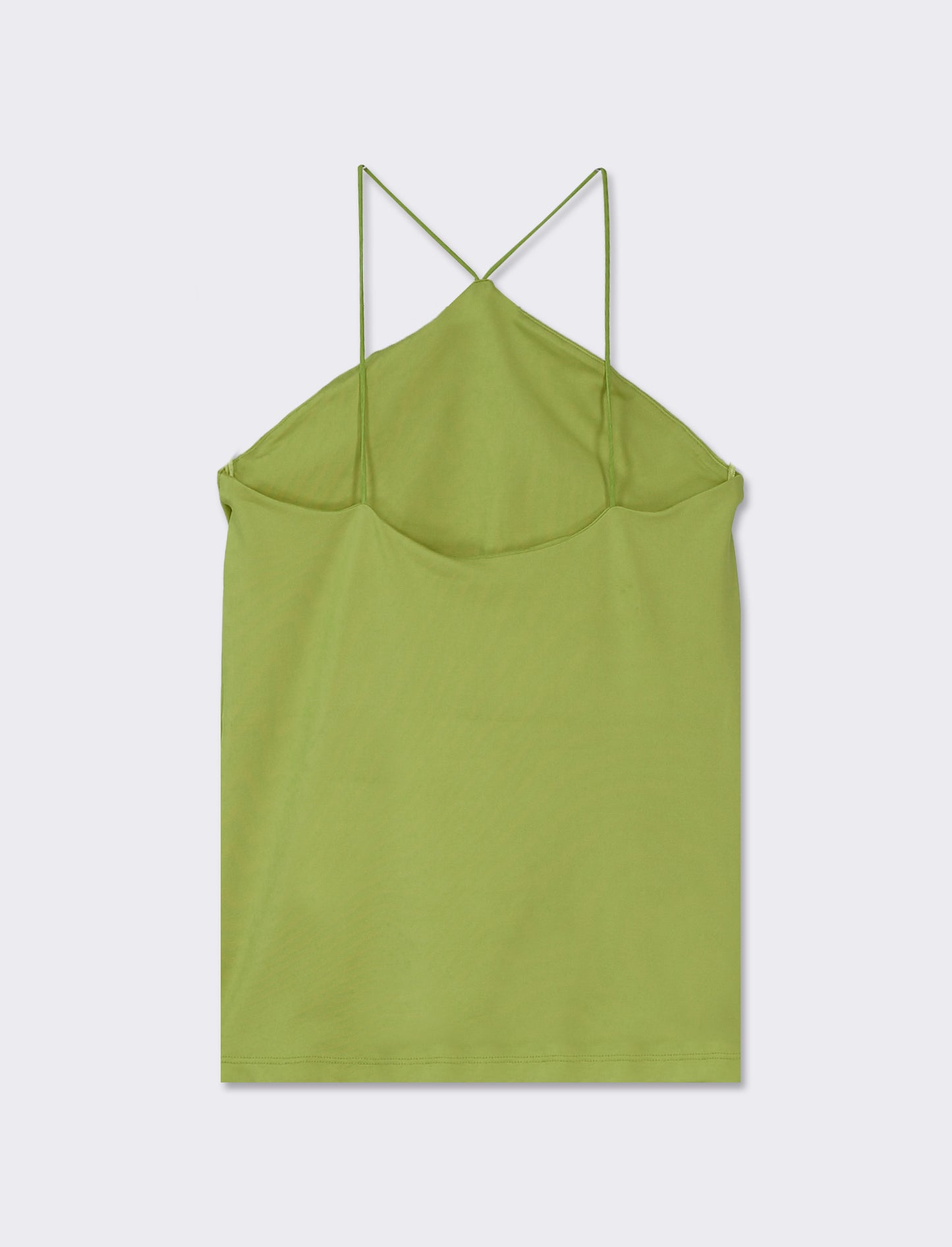 Top in tessuto elastico con bretelle incrociate sul davanti - Verde pistacchio