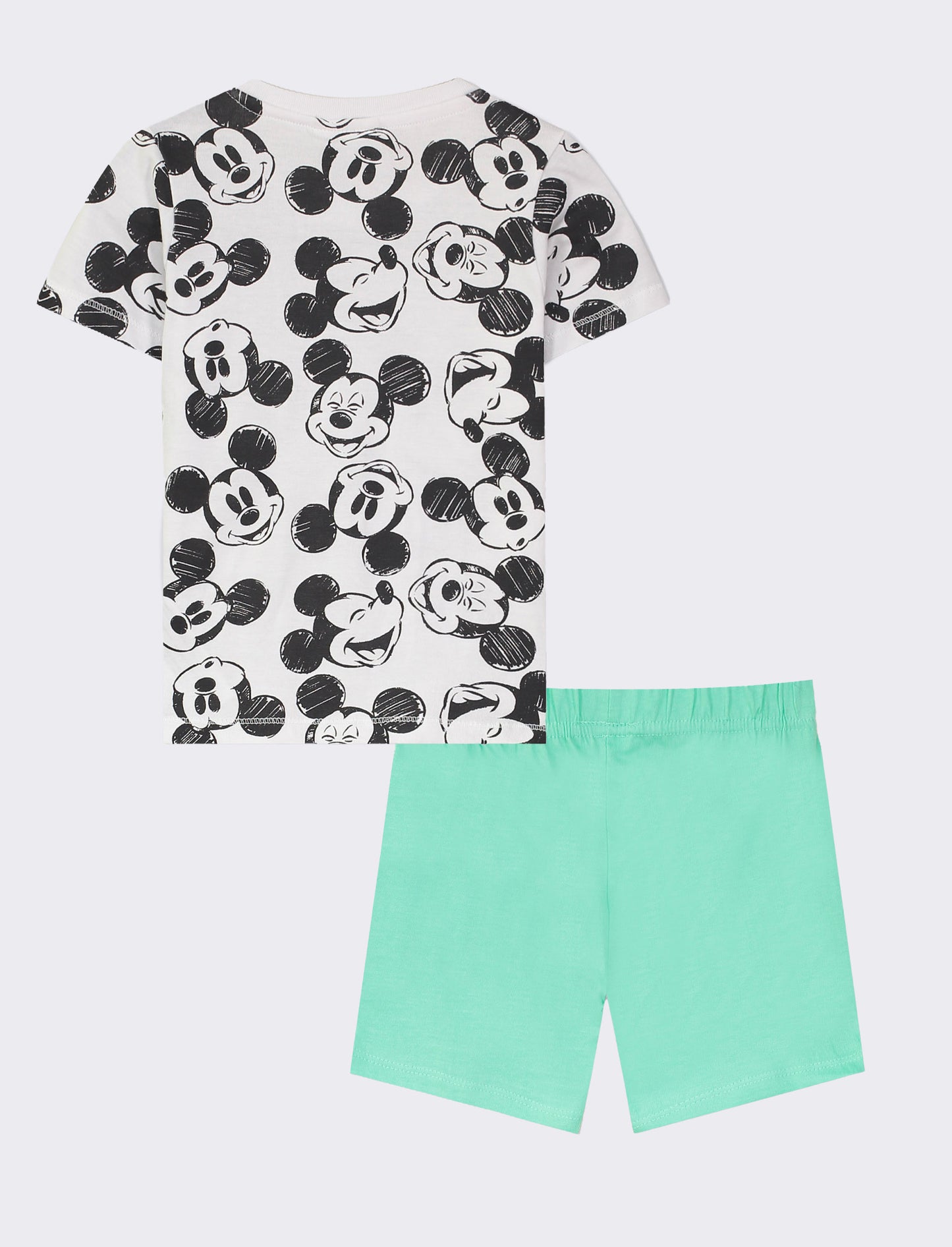 Set 2 pezzi maglietta e pantaloncini con stampe Disney - Verde