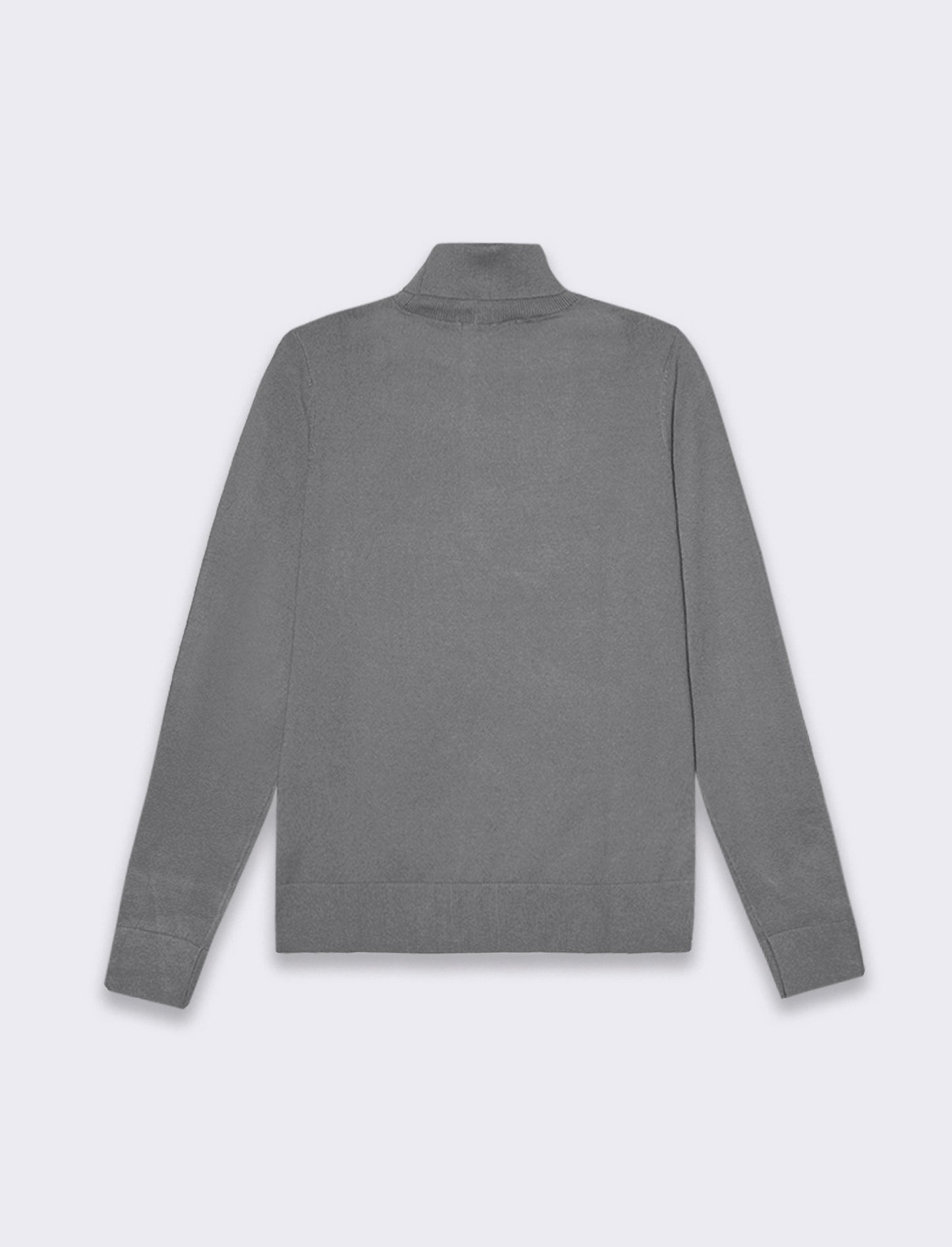 Maglia a collo alto basica in maglia fine  vestibilità comfort - Antracite melange