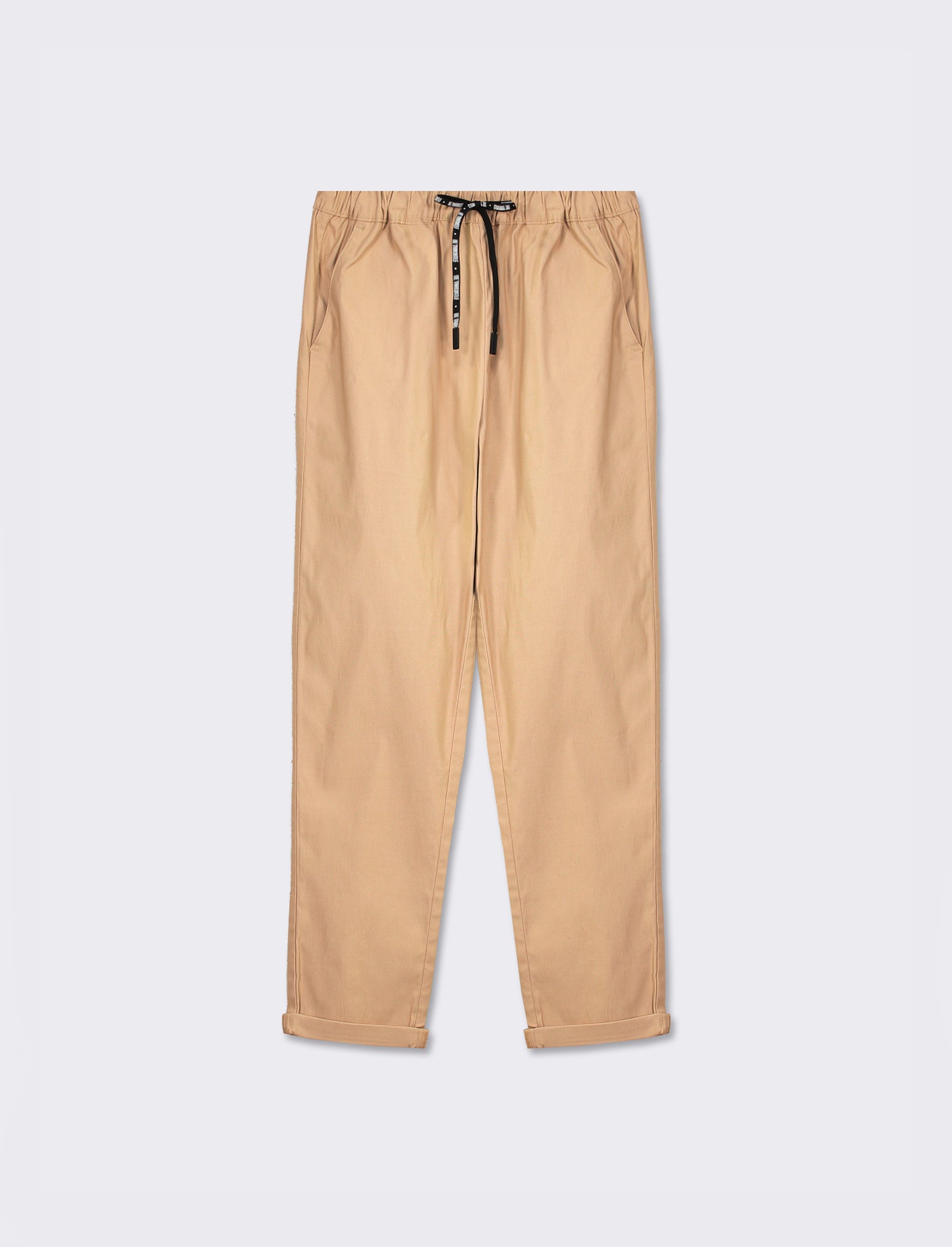 Pantalone modello jogger in tessuto elasticizzato - Cammello