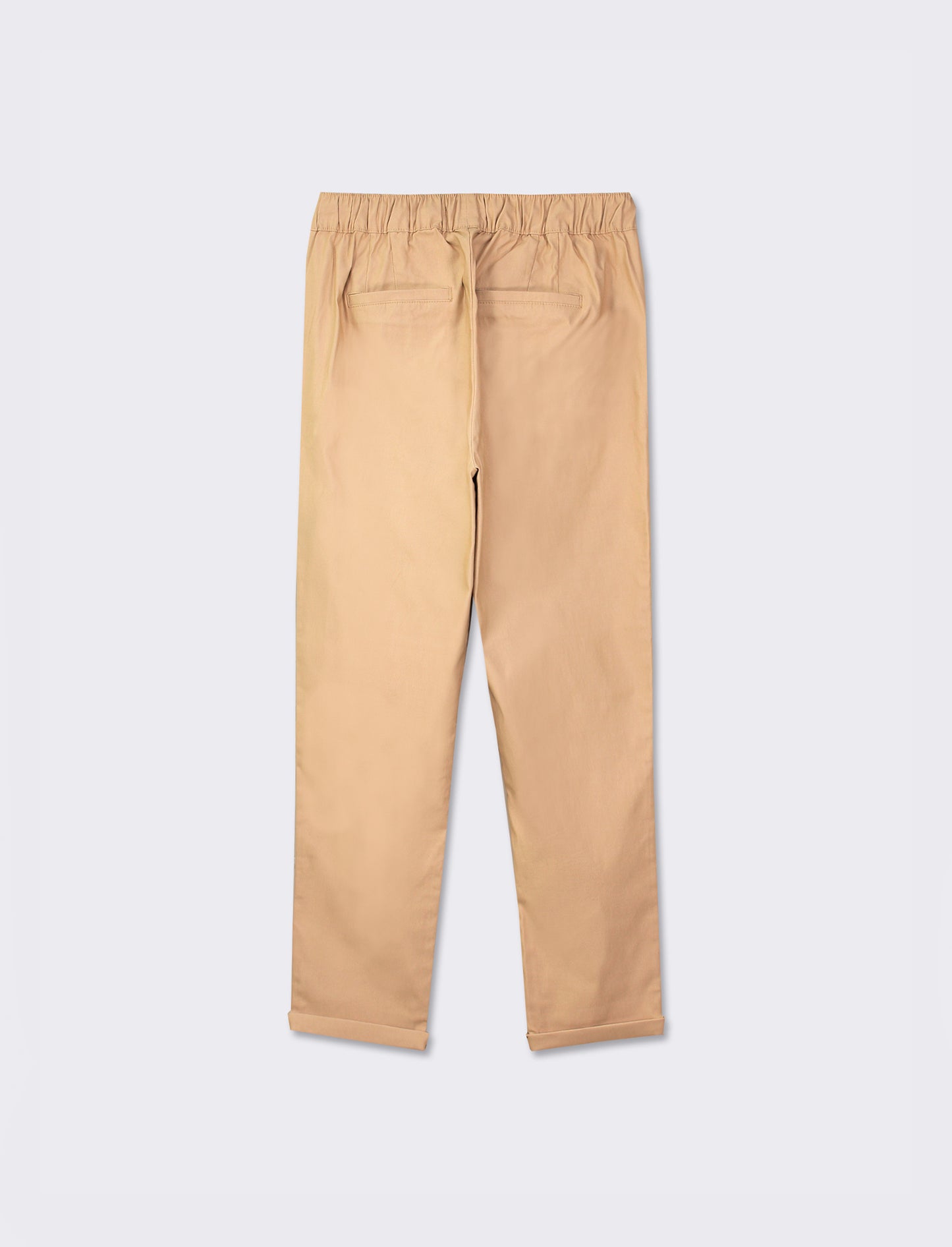 Pantalone modello jogger in tessuto elasticizzato - Cammello