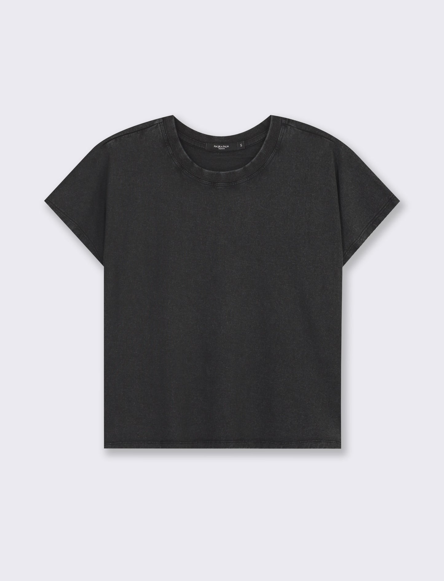 T- shirt mezza manica in jersey da donna - Grigio antracite