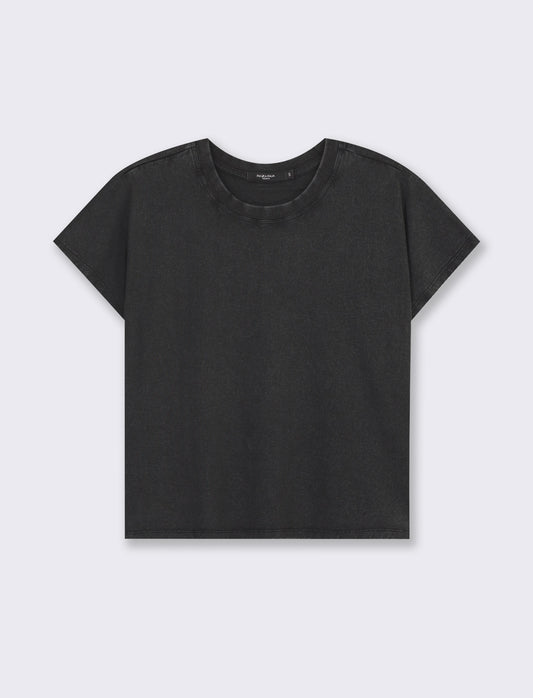 T- shirt mezza manica in jersey da donna - Grigio antracite