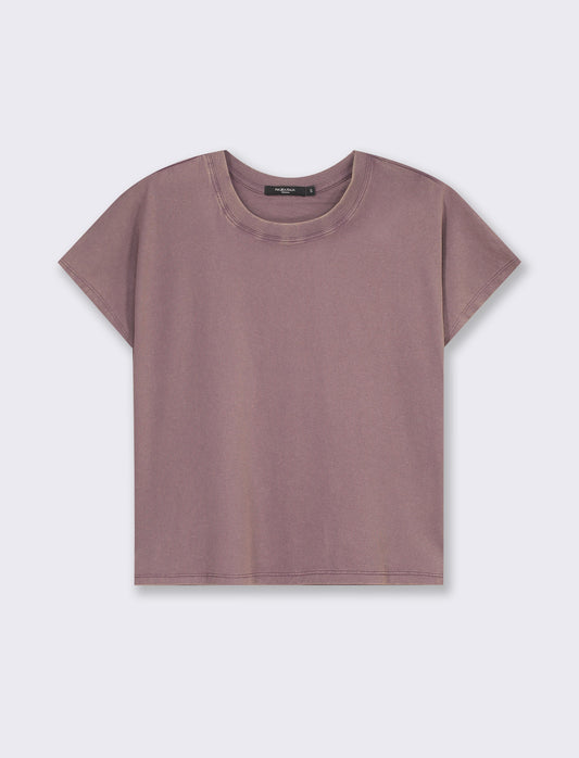 T- shirt mezza manica in jersey da donna - Lampone