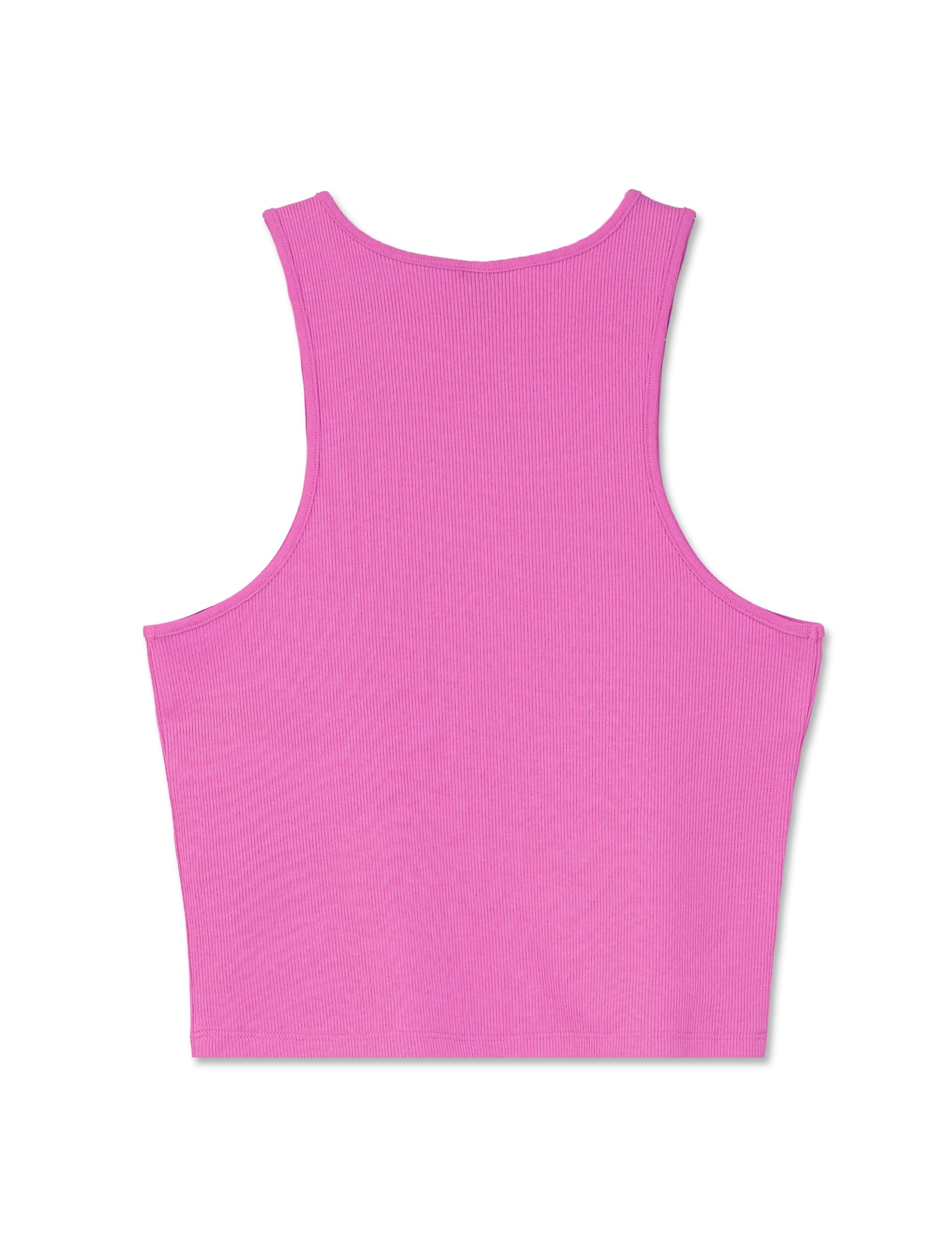 Double Ribbed Slim Fit Crop Tank Top - Various Colors - Purple