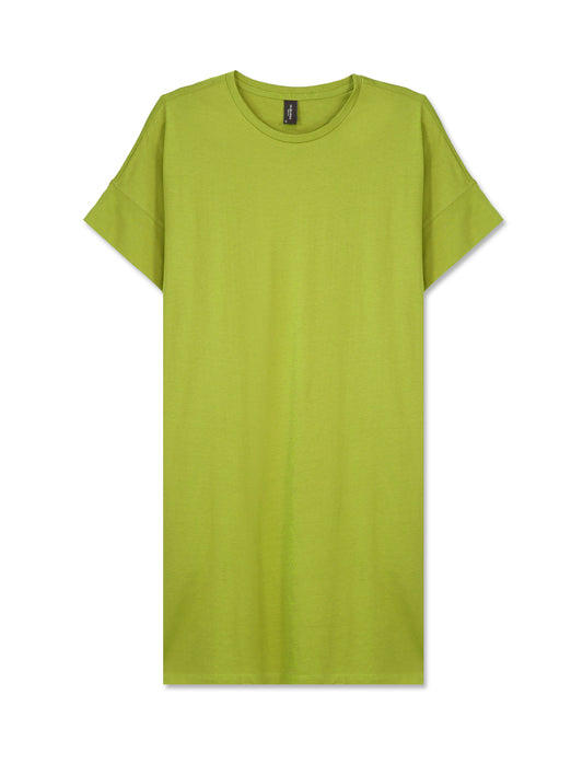 Vestito midi basico in cotone - Verde pistacchio