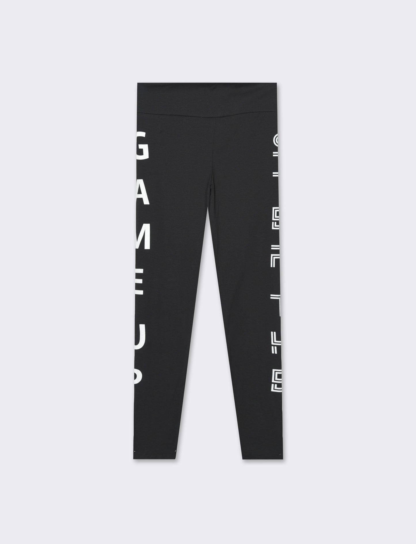 Legging in jersey di cotone elastico con stampa laterale - var 1