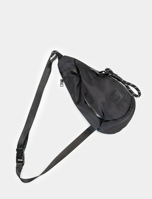 Men's Nylon Crossbody Bag - Black