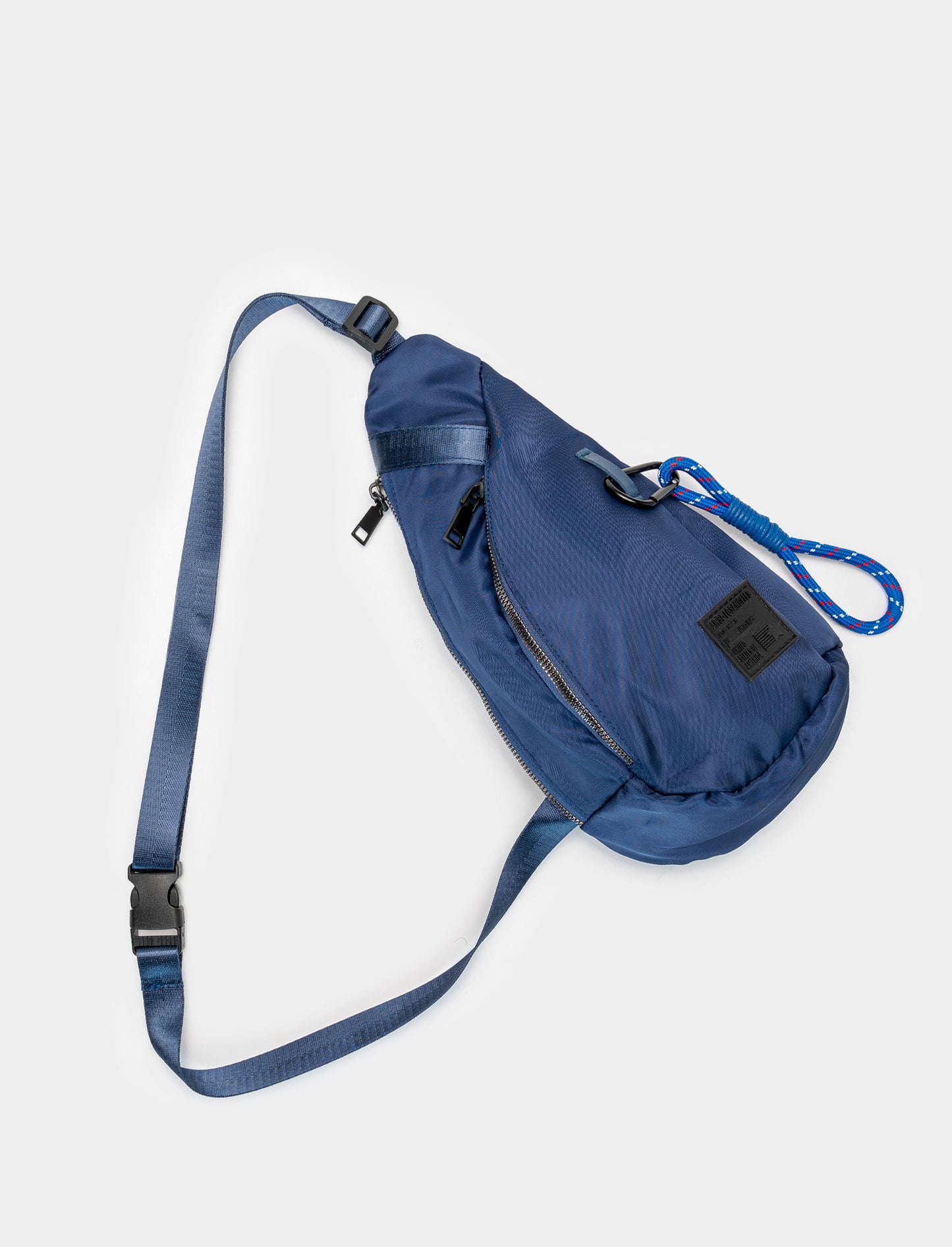 Borsa monospalla da uomo in nylon - Blu