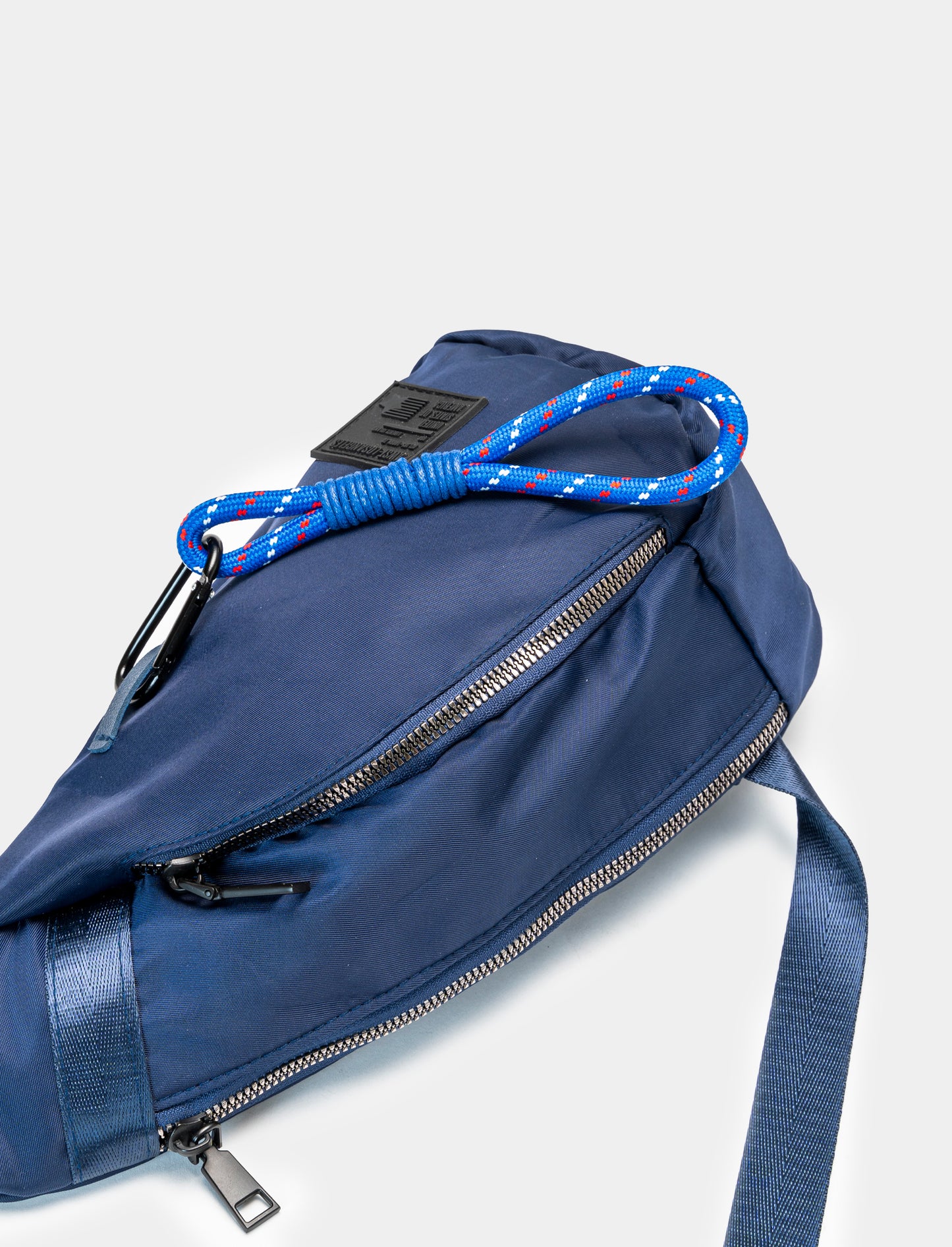 Borsa monospalla da uomo in nylon - Blu