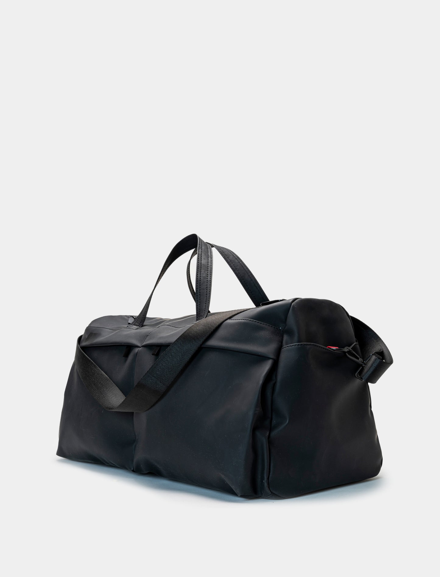 Men's Rubberized Duffle Bag with Pockets 52x28x23cm - Black