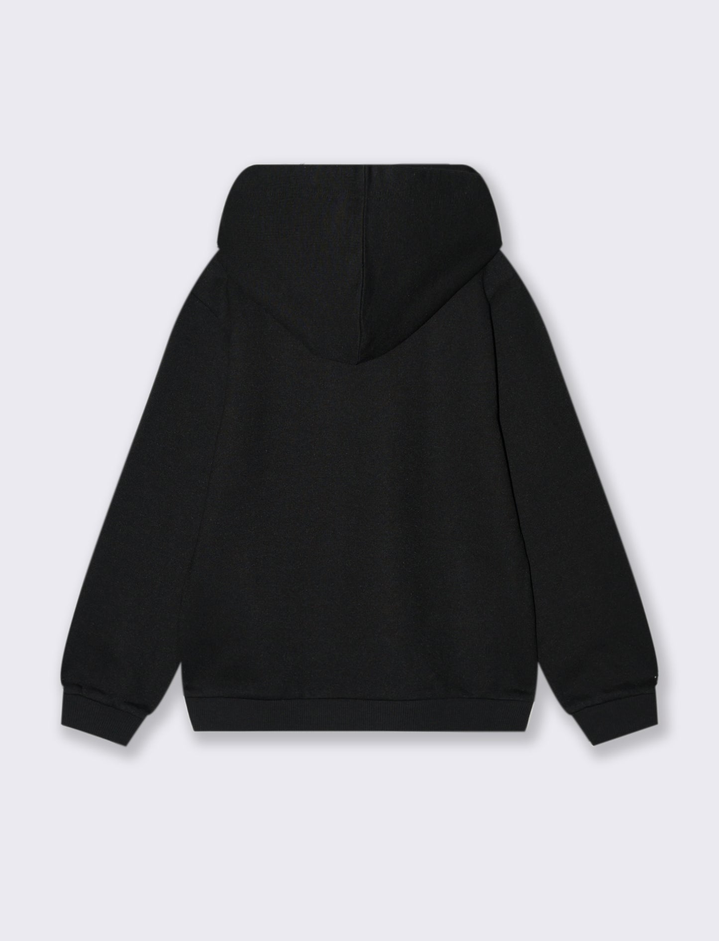 Felpa con cappuccio stampa maxi da bambino - Nero
