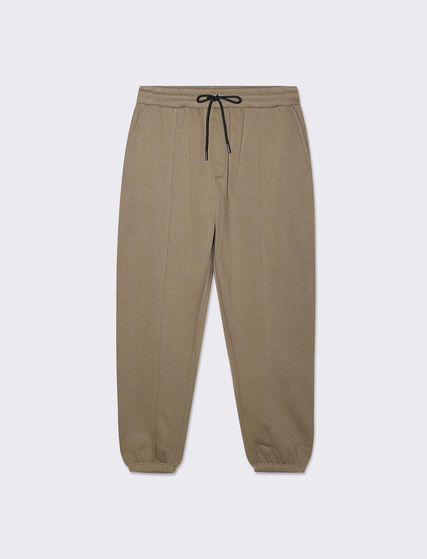 Pantaloni jogger in felpa garzata con vita elasticizzata - Verde kaki