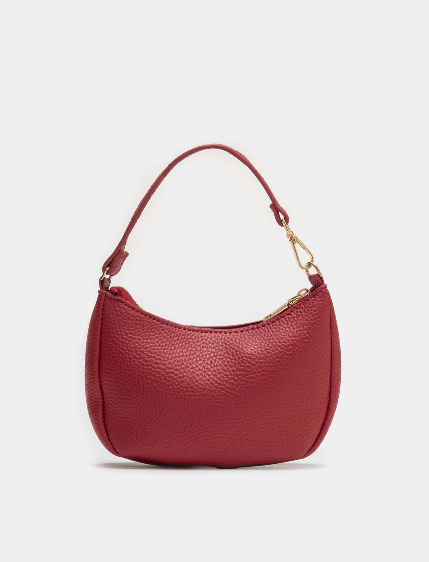 Women's Shoulder Bag with Handle and Strap - 18cmx14cmx5cm - Red