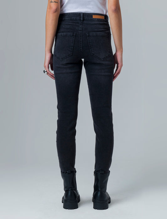 Jeans basico 5 tasche da donna - Nero