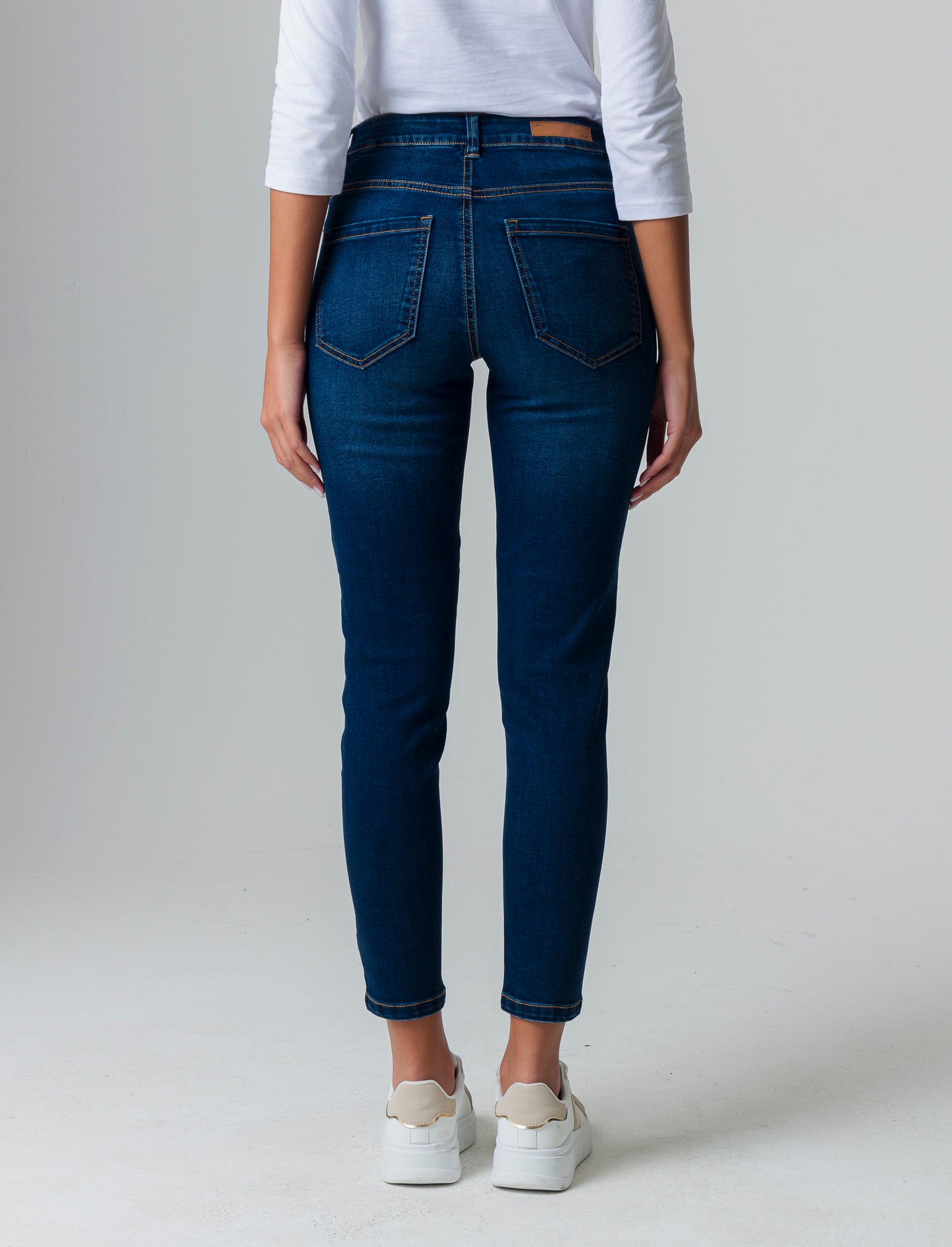 Jeans basico 5 tasche da donna - DENIM SCURO