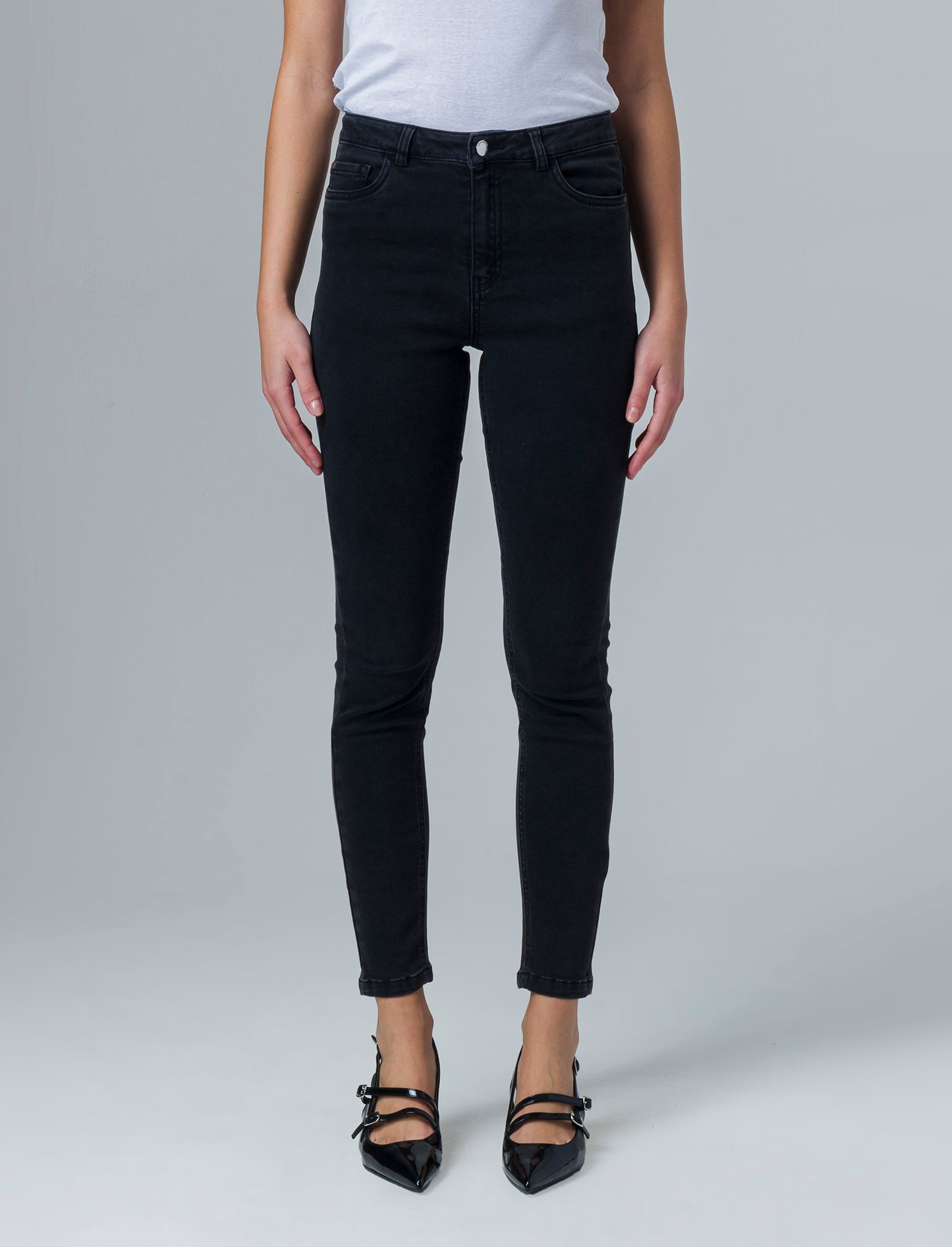 Jeans basico skinny da donna - Nero