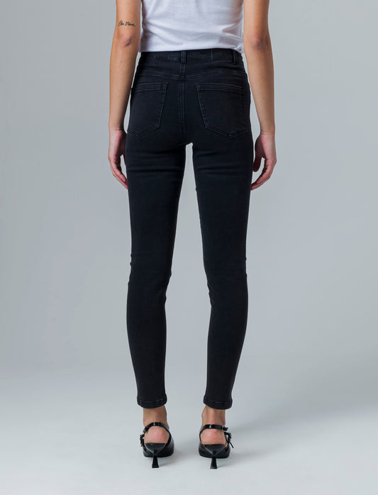 Jeans basico skinny da donna - Nero