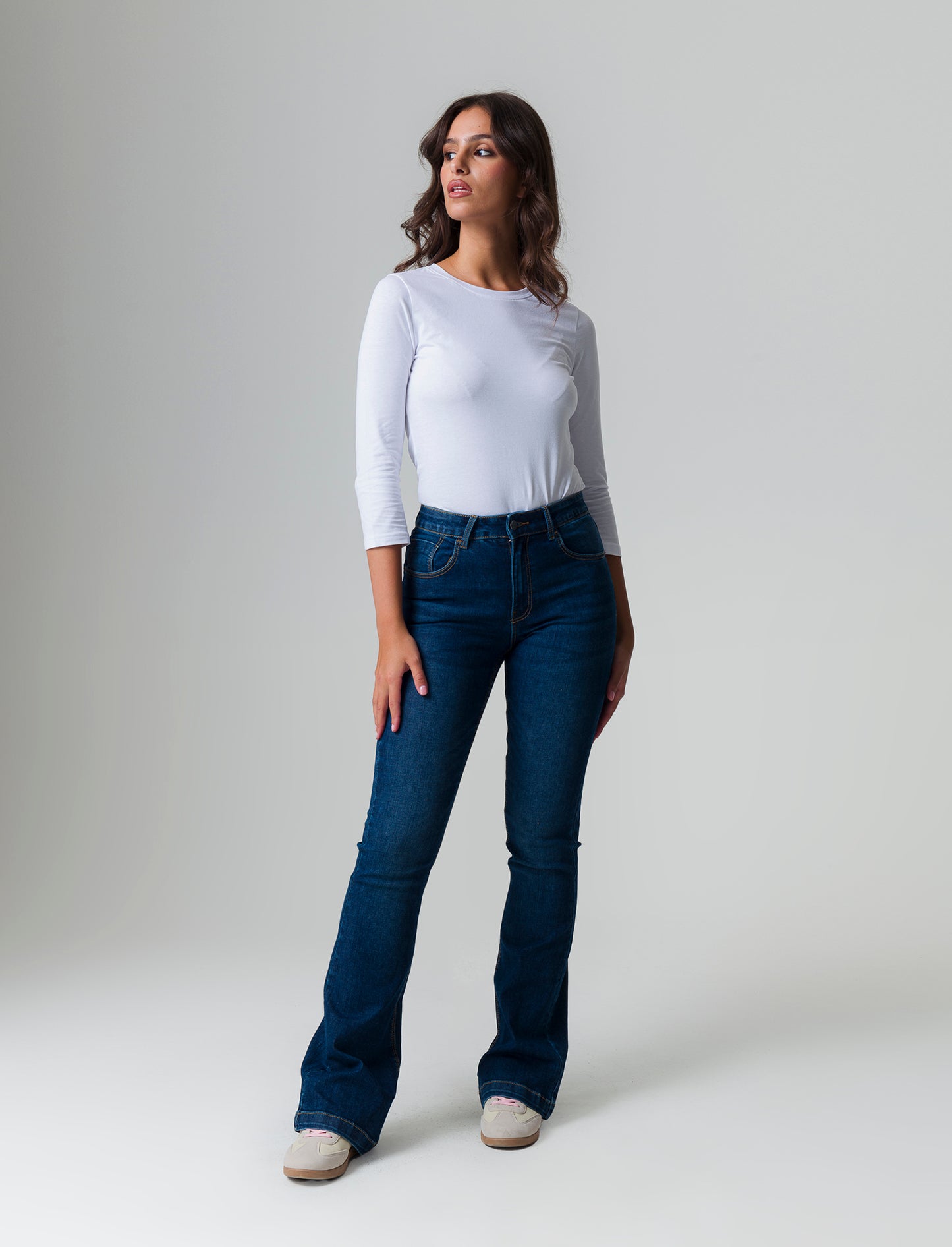 Denim bootcut da donna - DENIM SCURO