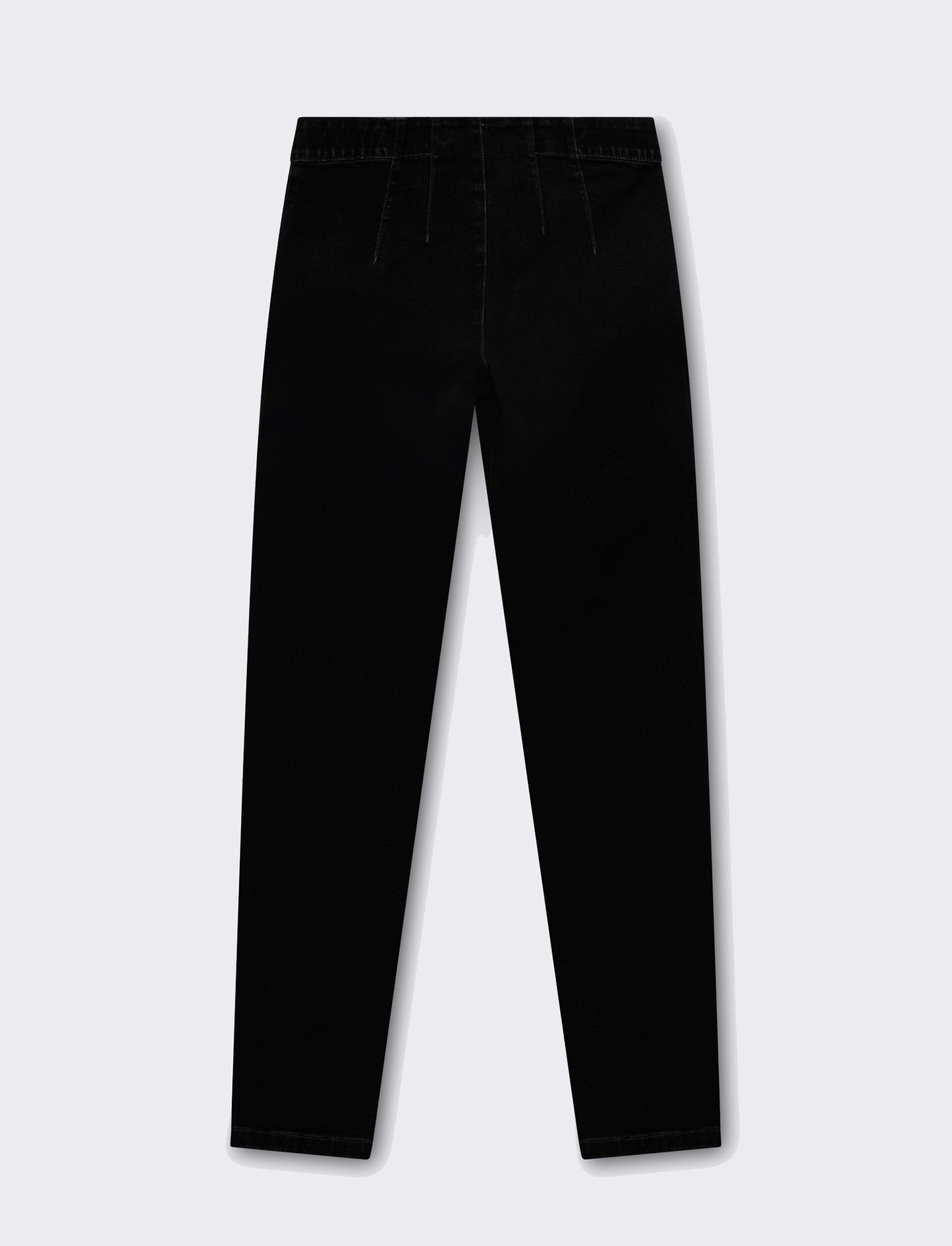 Woman's elastic waist skinny jeans for comfort - Black
