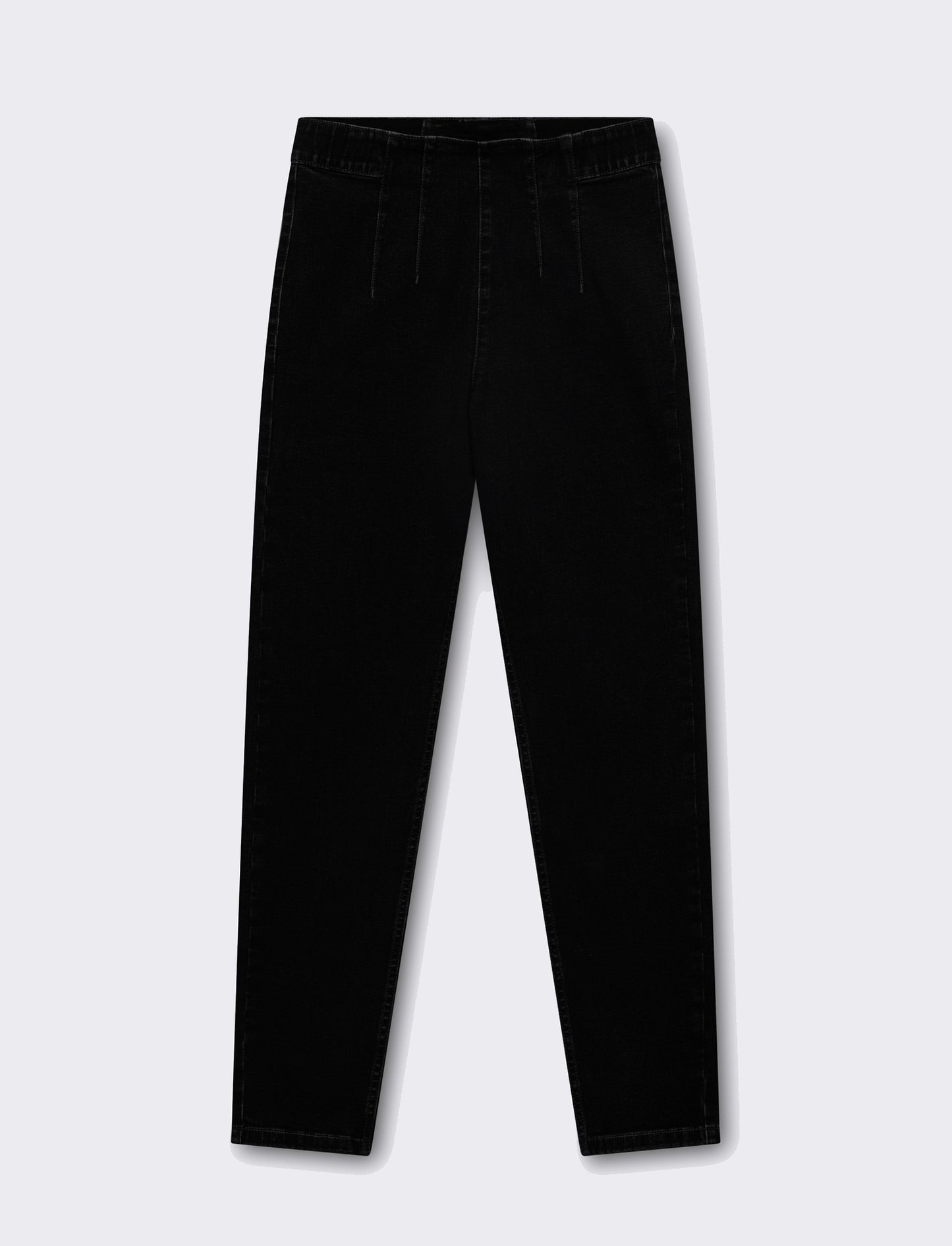 Woman's elastic waist skinny jeans for comfort - Black