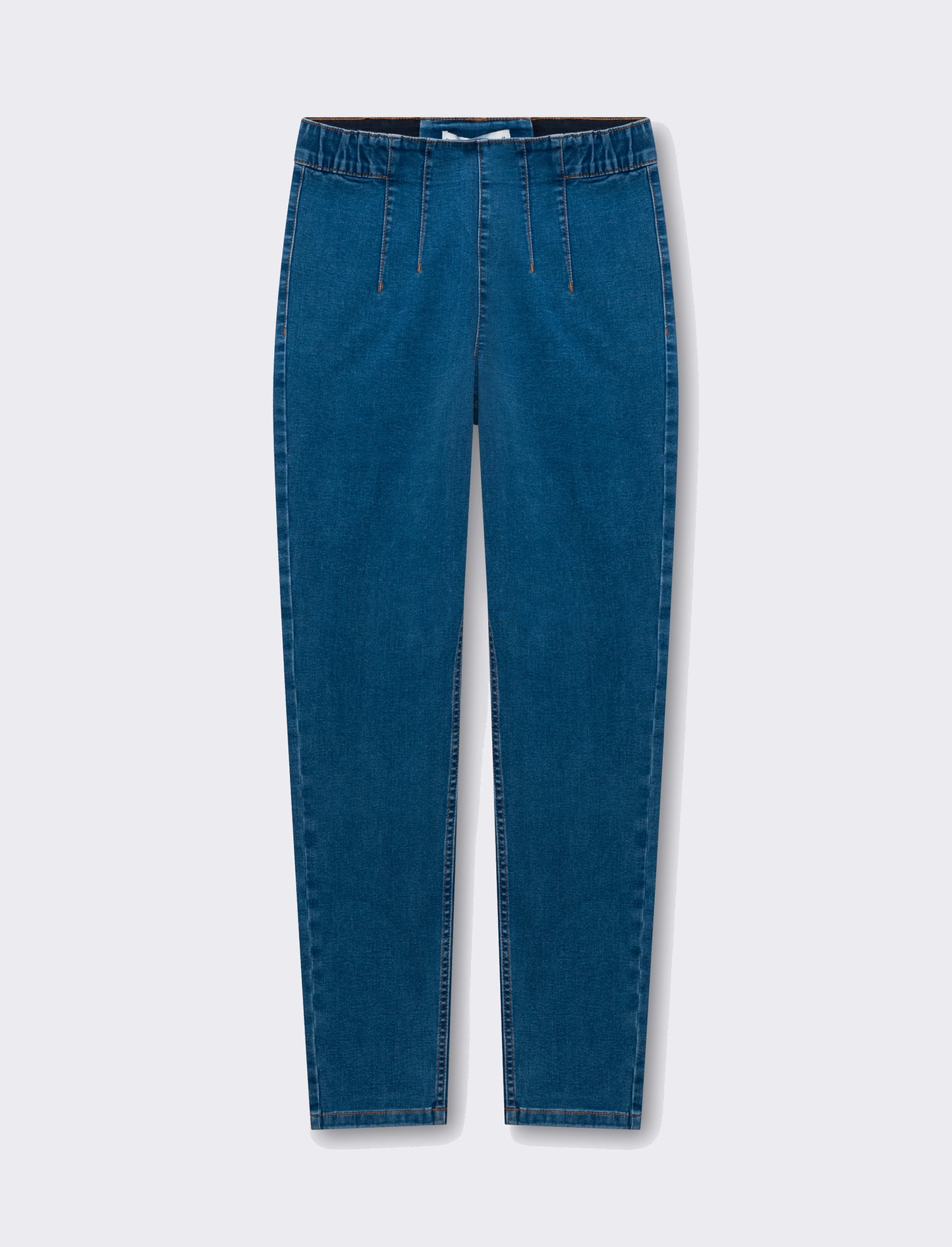 Woman's elastic waist skinny jeans for comfort - Blue