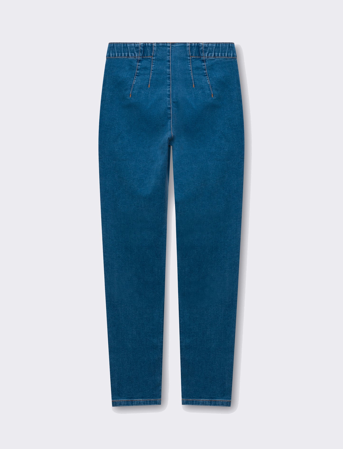 Woman's elastic waist skinny jeans for comfort - Blue