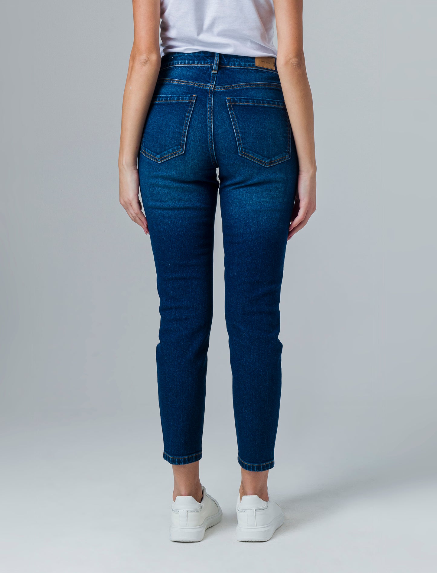 Low waist denim pants da donna - DENIM SCURO
