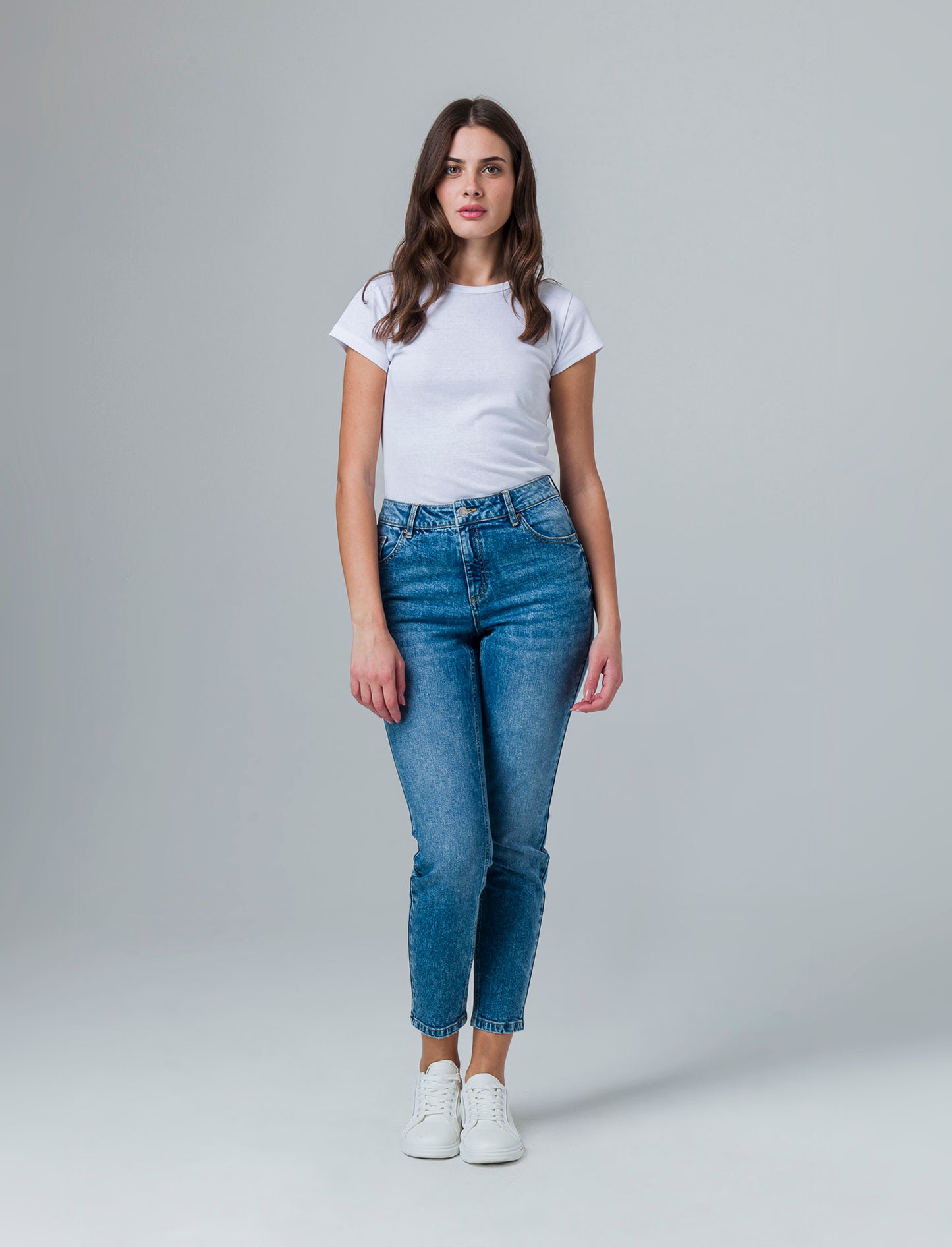 Low waist denim pants da donna - Denim