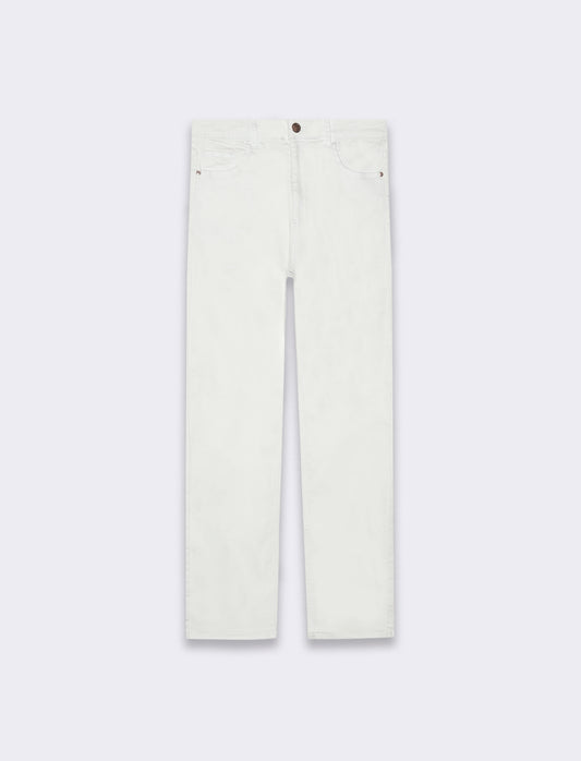 Jeans a pinocchietto da donna - Bianco