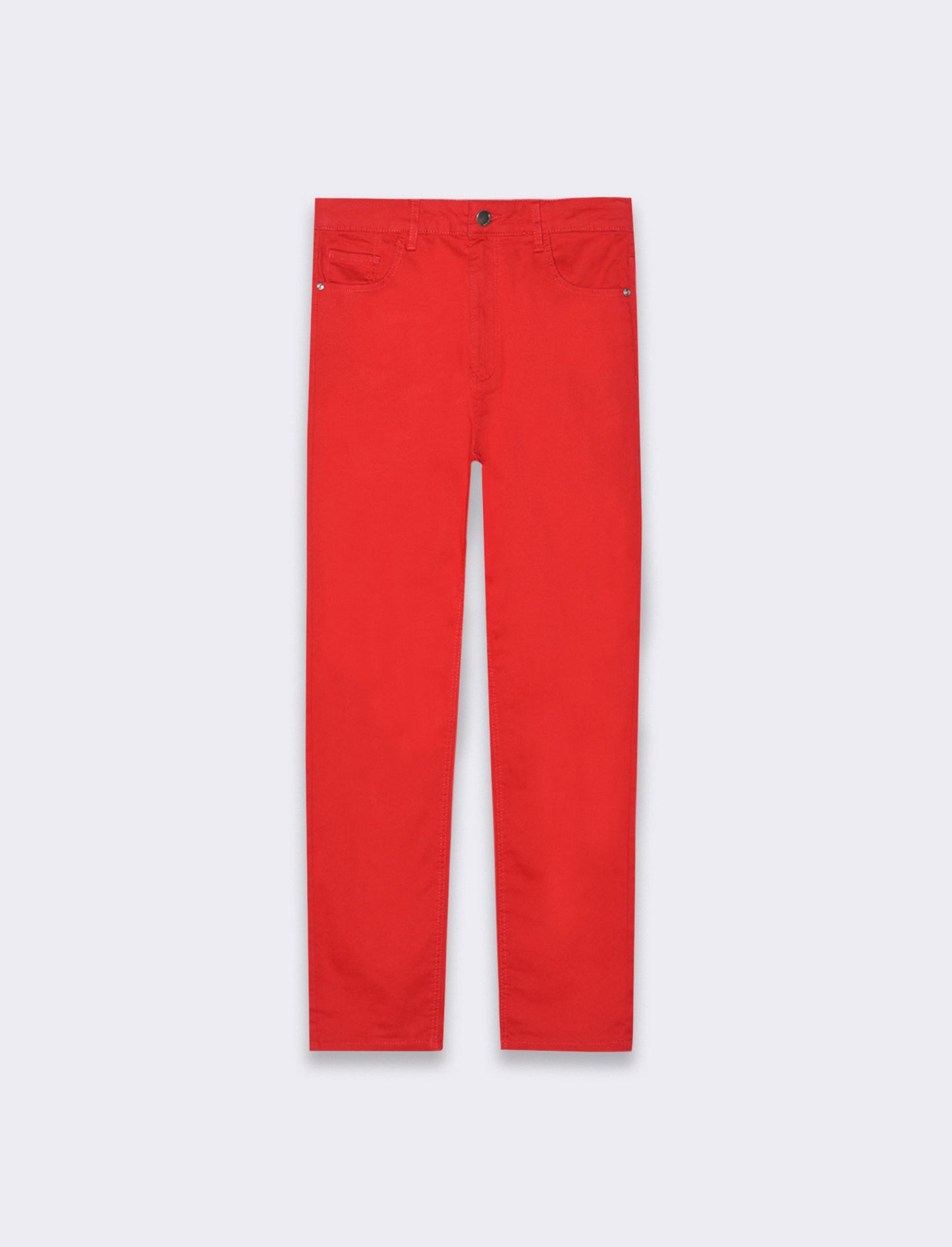Jeans a pinocchietto da donna - Rosso