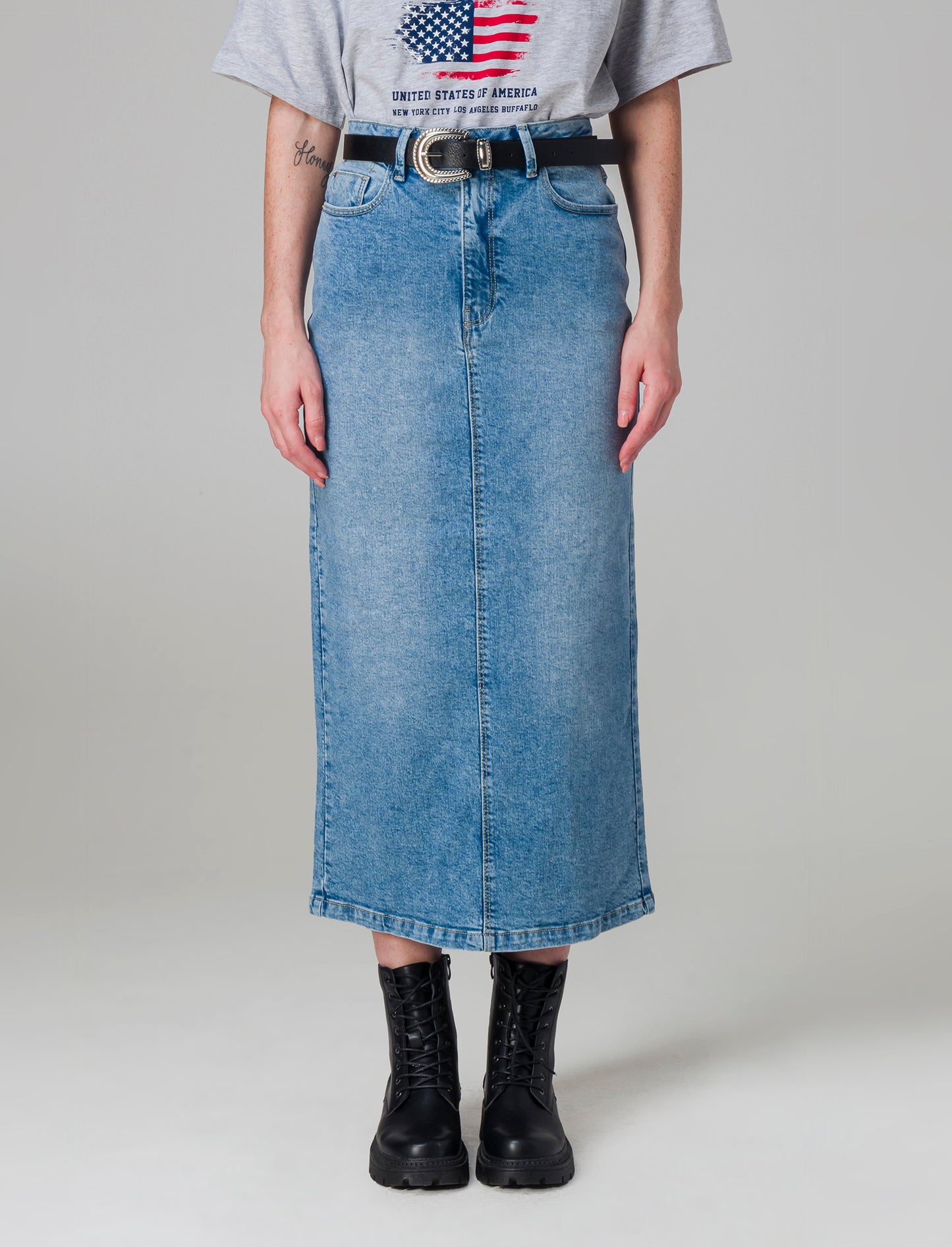 Longuette denim da donna - Denim