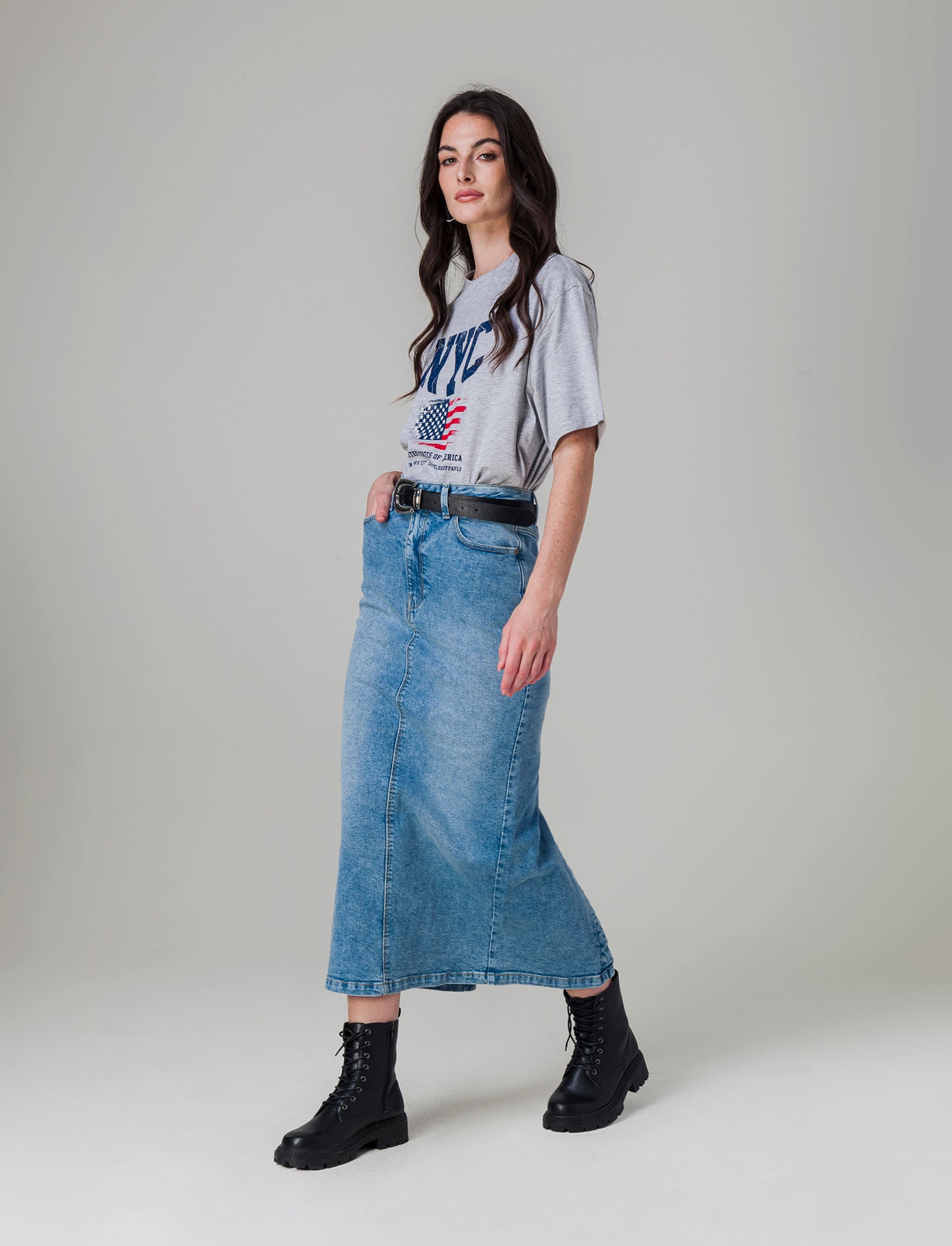 Longuette denim da donna - Denim