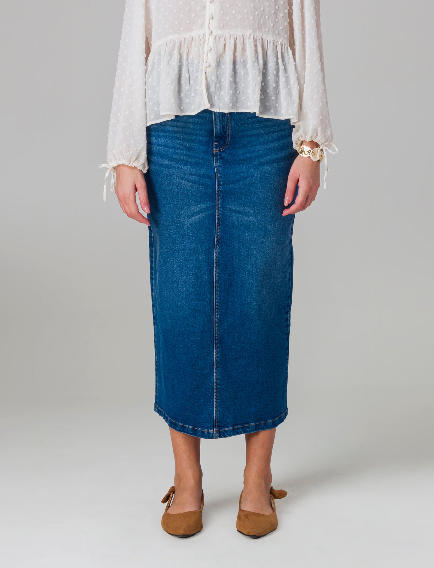 Longuette denim da donna - DENIM SCURO