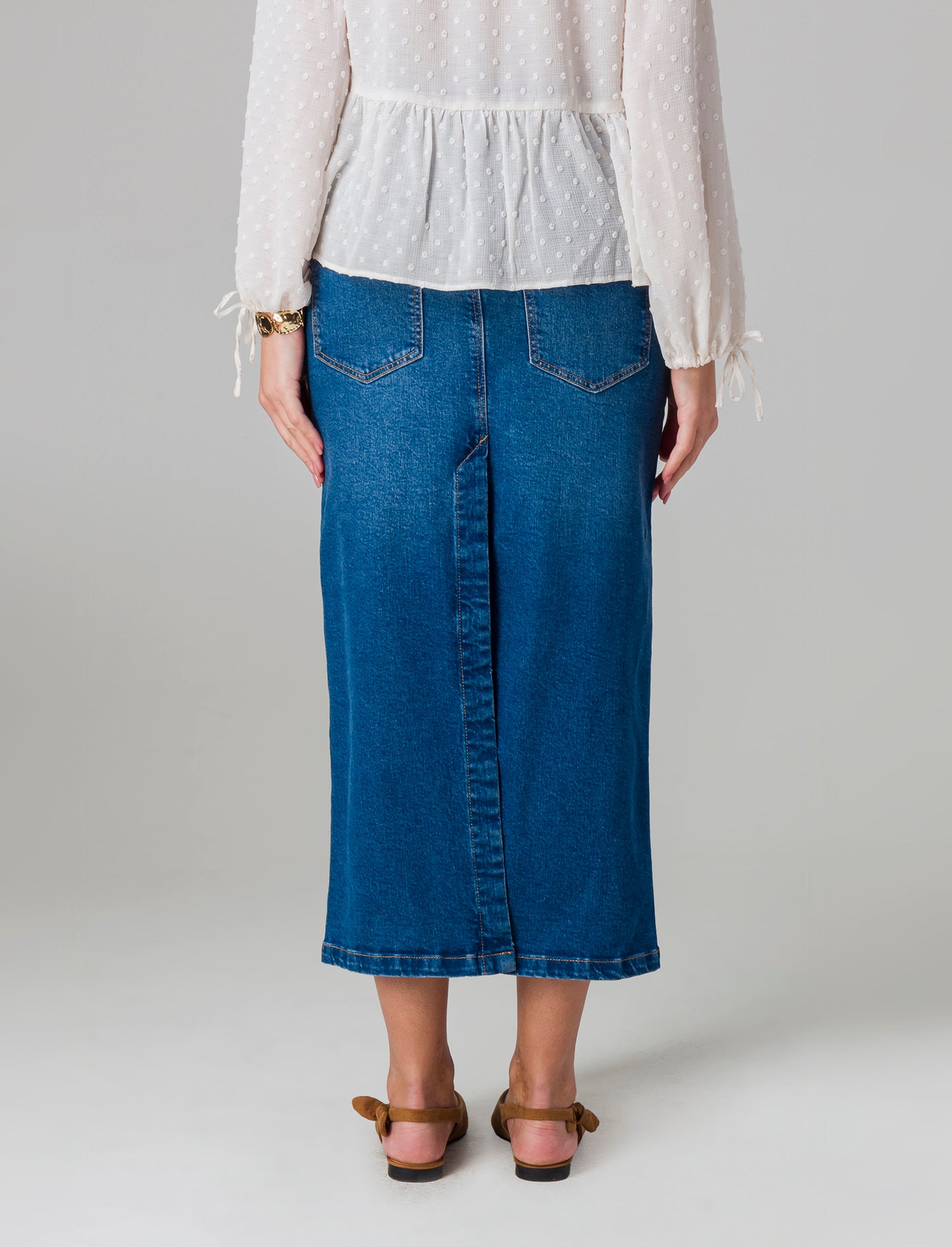 Longuette denim da donna - DENIM SCURO