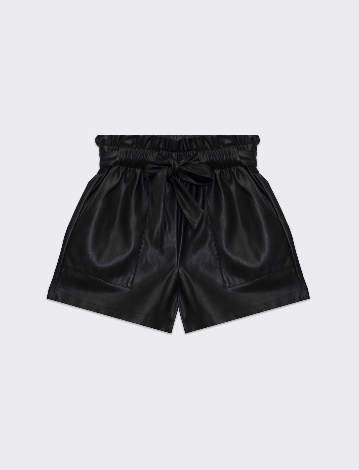 Woman's faux leather shorts for stylish comfort - Black