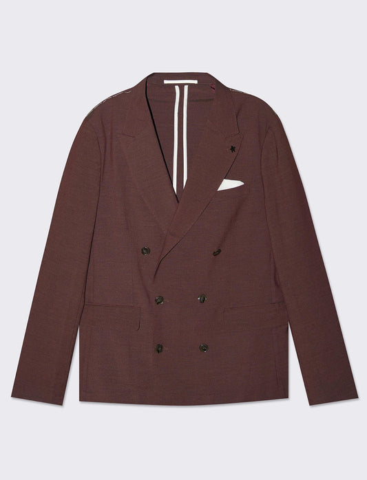 Blazer formal fit con colletto revers - Bordeaux