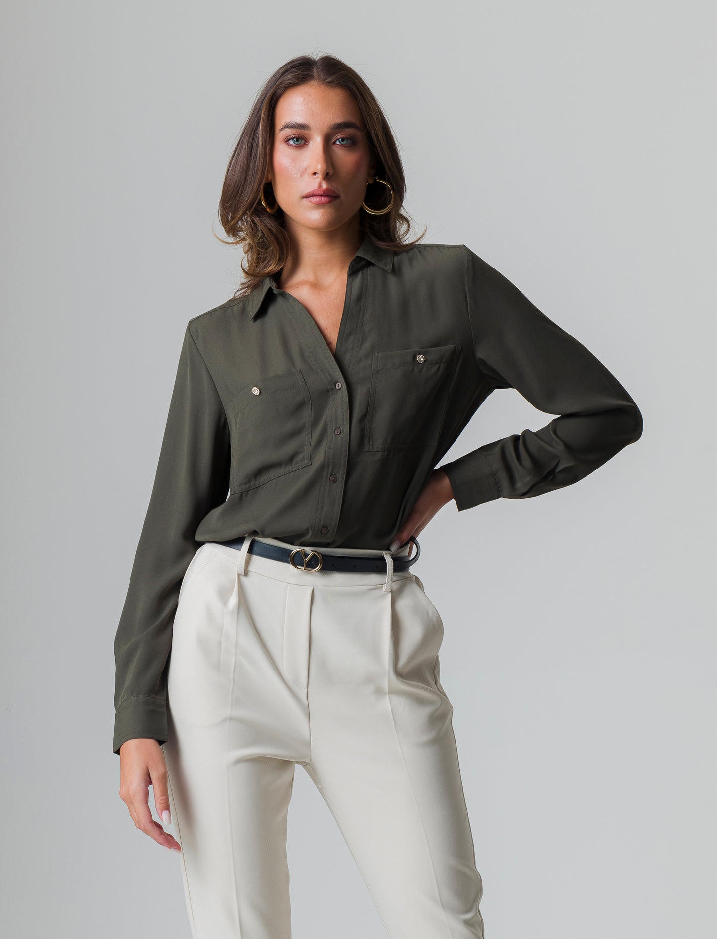 Camicia con tasche sul petto da donna - Ve.milit.