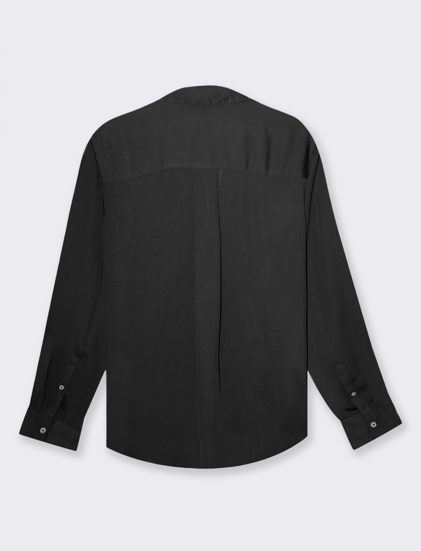 Camicia con spacchi sui fianchi da donna - Nero