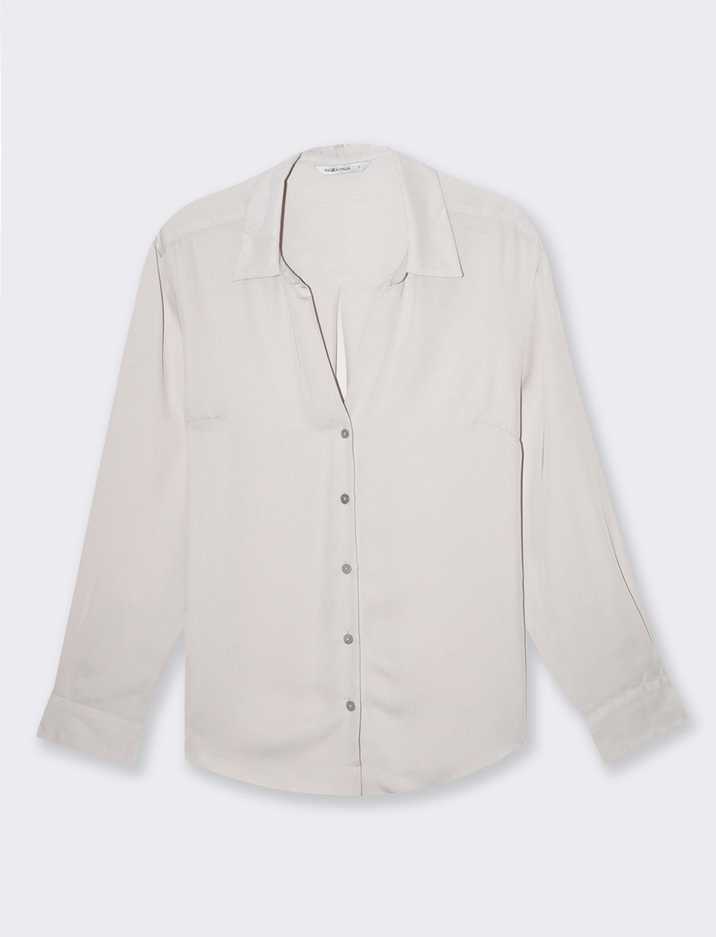 Camicia con spacchi sui fianchi da donna - Sabbia