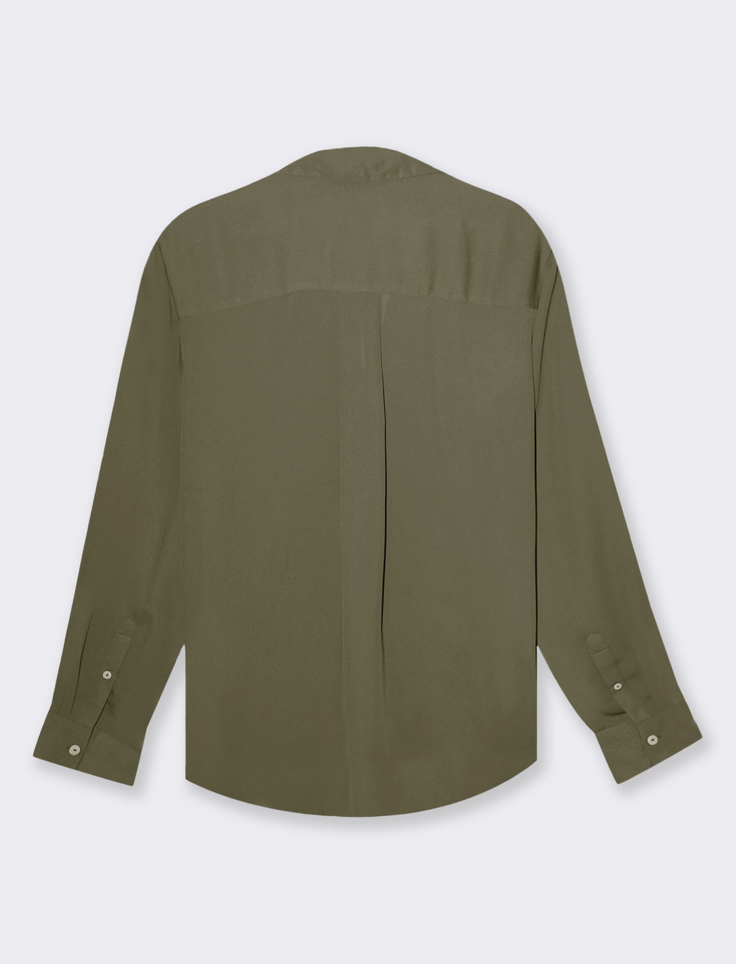 Camicia con spacchi sui fianchi da donna - Verde militare