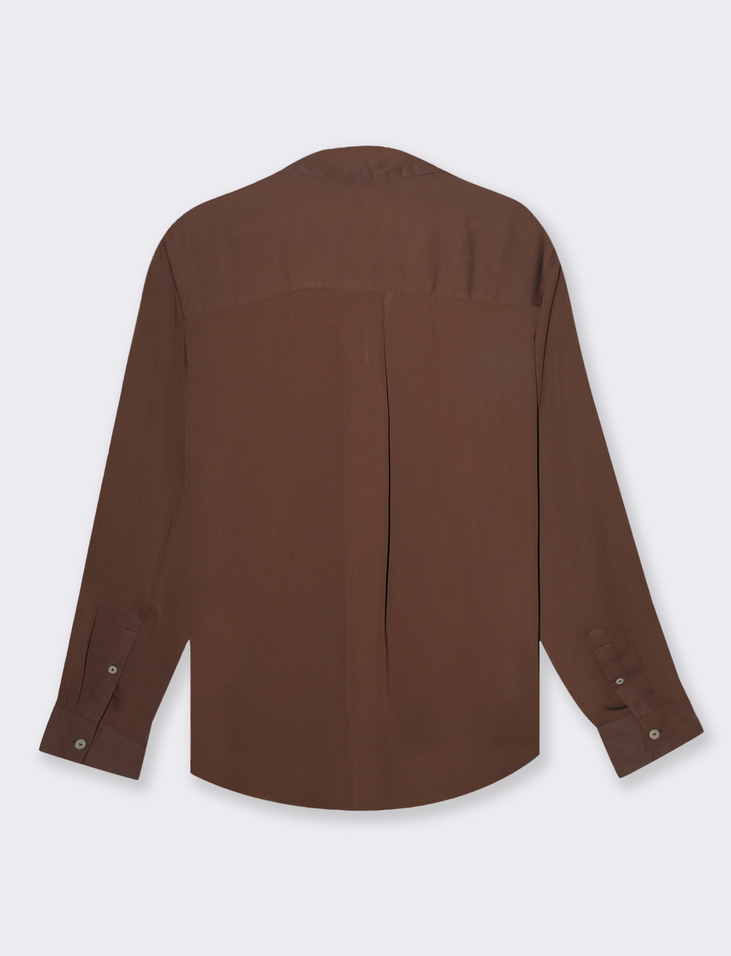 Camicia con spacchi sui fianchi da donna - Marrone