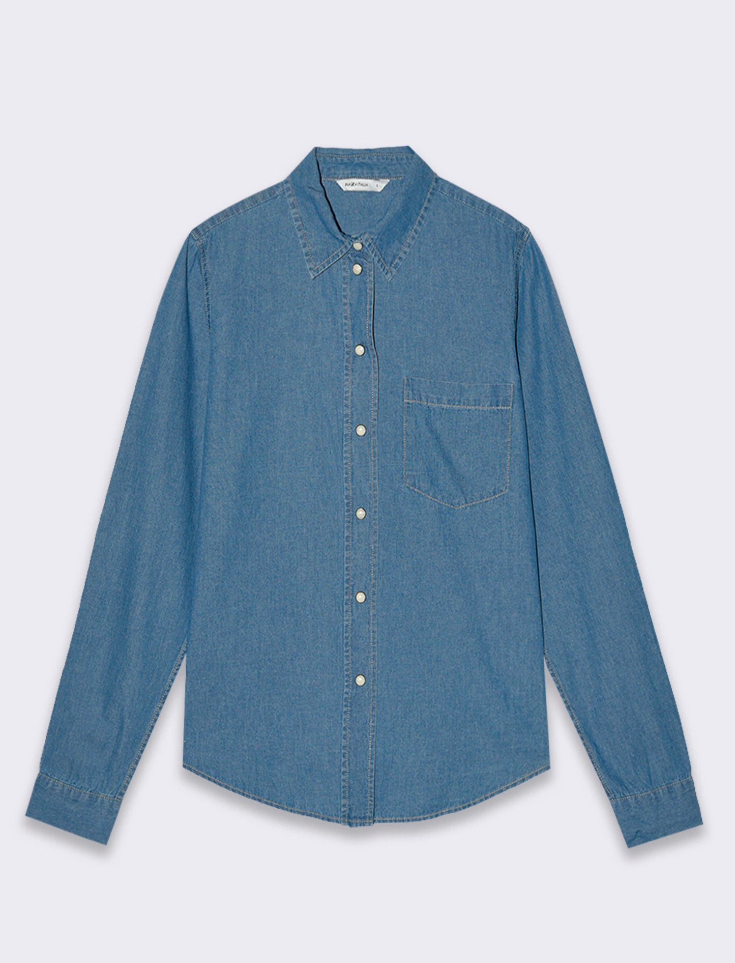Woman's denim shirt for casual style - Blue