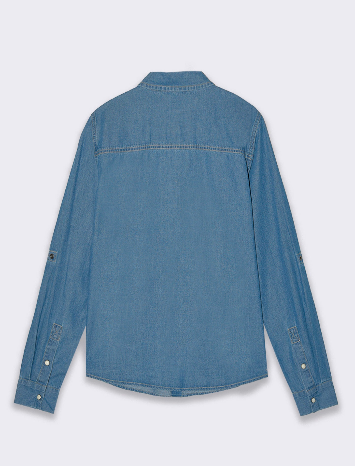 Woman's denim shirt for casual style - Blue