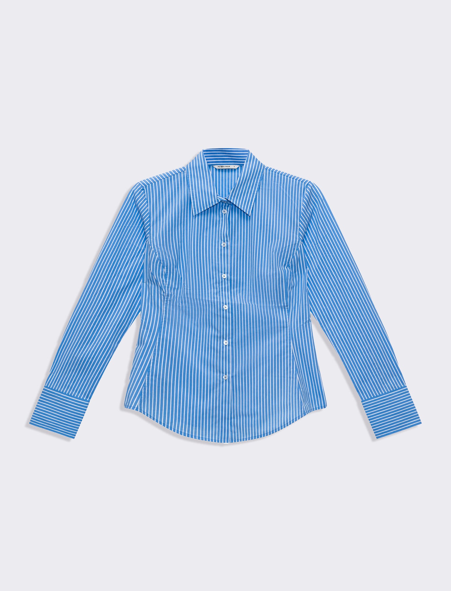 Camicia in tela elastica da donna - Celeste