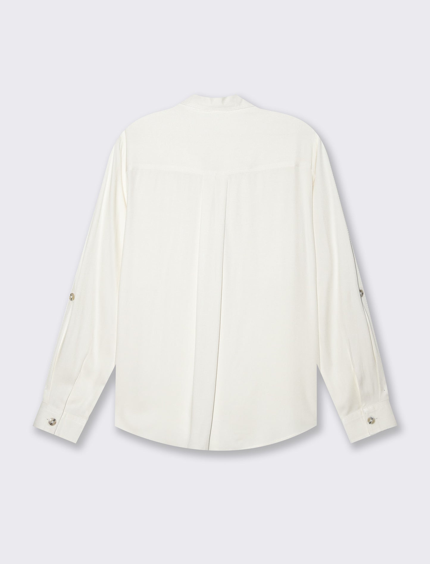 Camicia basica con tasche sul petto da donna - Avorio