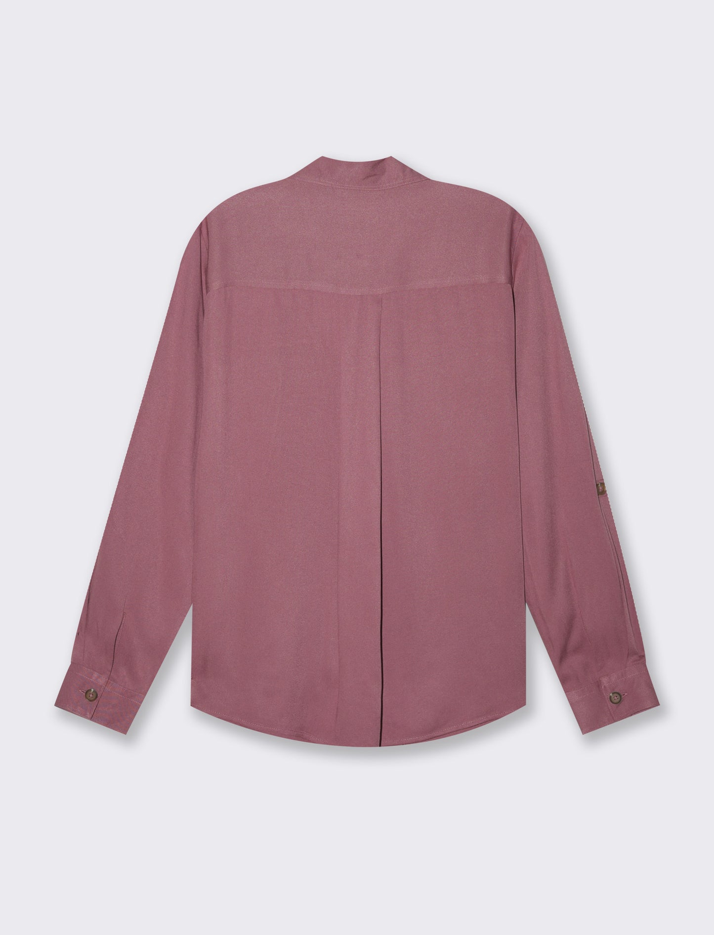 Camicia basica con tasche sul petto da donna - Rosa cipolla